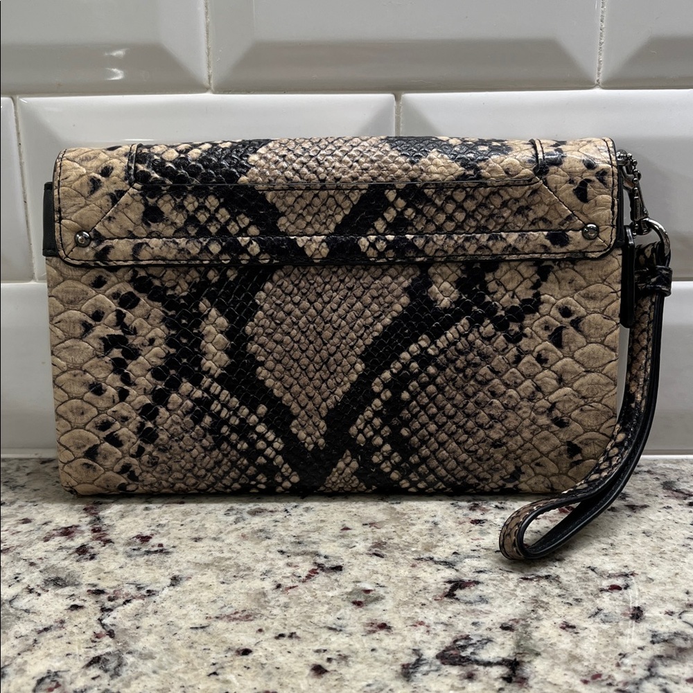 Coach Python Swagger Clutch Euc - image 3